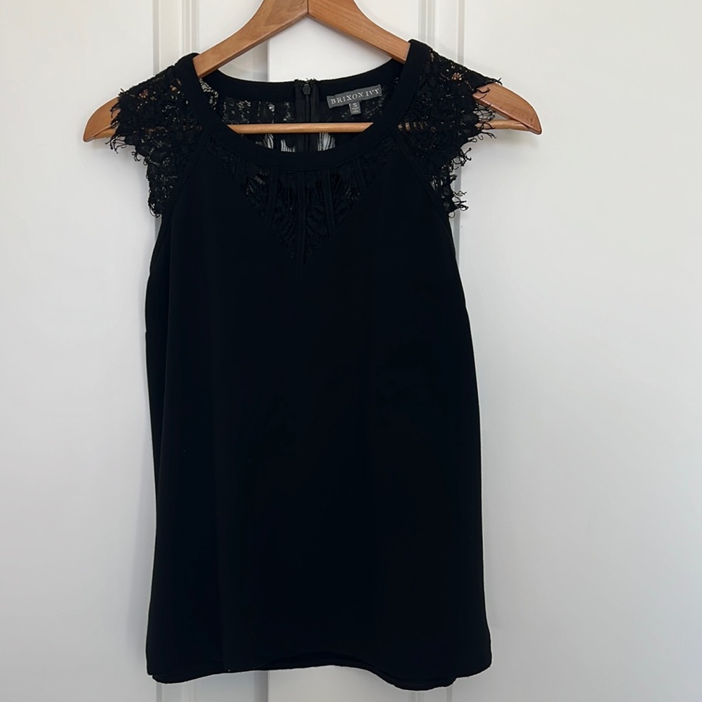 Black Lace Detail Top